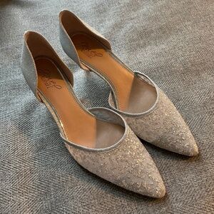 Jewel Badgley Mischka Brand - Dotty Glitter D'orsay Kitten Heel